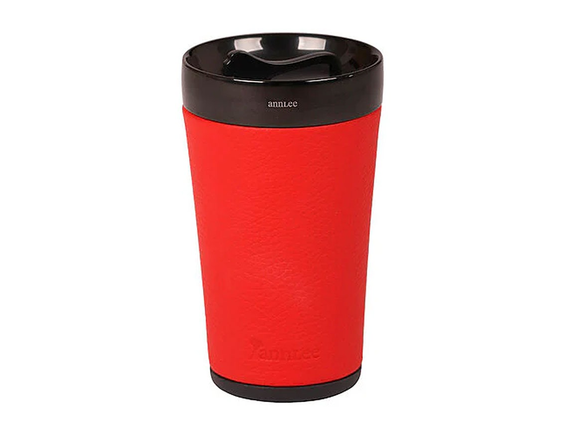 AnnLee Cup Thermobecher Leder Rot