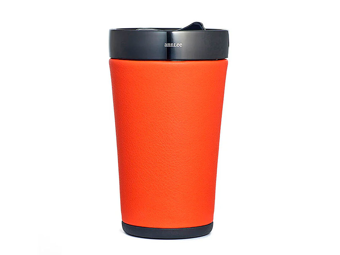 AnnLee Cup Thermobecher Leder Orange Fume