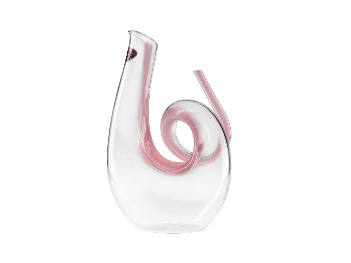 Riedel Gläser Dekanter Curly Pink Neu 