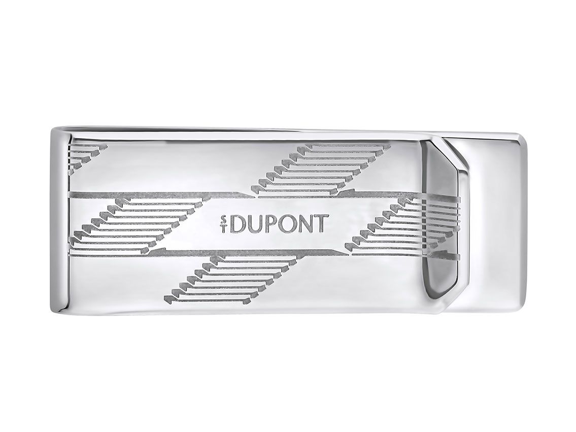 S.T. Dupont Geldscheinklammer Monogram 1872 Chrom Ref.003543 Full Set