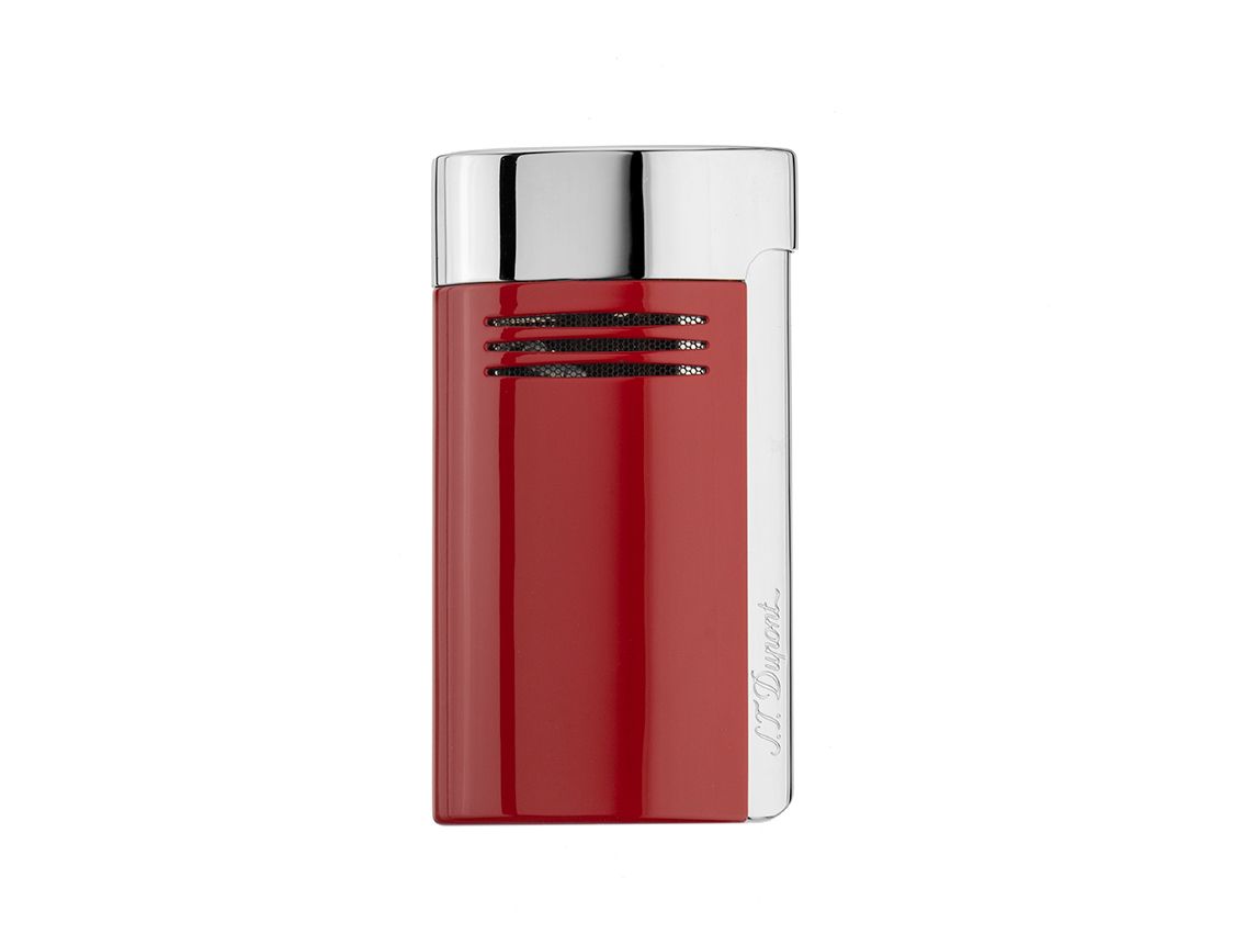 S.T. Dupont Megajet Feuerzeug Lack Red Chrom Ref.020703 Box&Pap. Full Set Neu