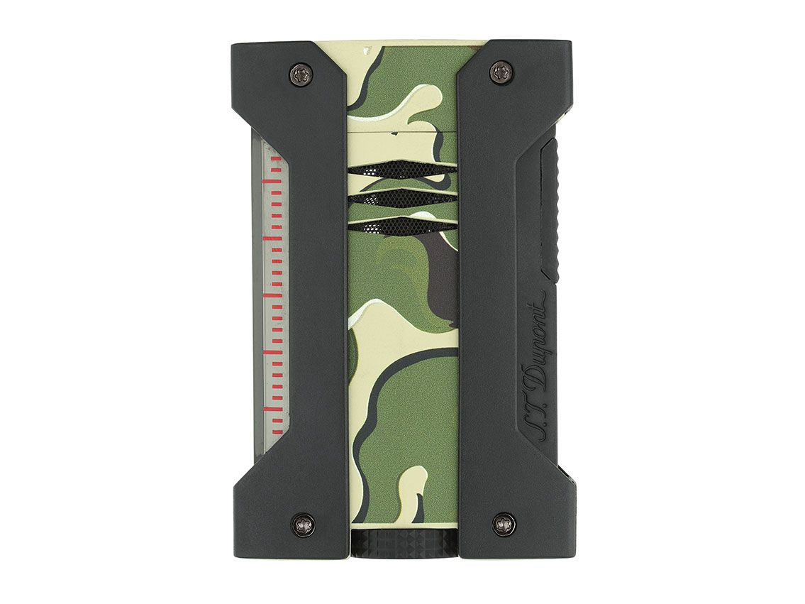 S.T. Dupont Feuerzeug Défi Extreme Camouflage Grün Ref.021450 Full Set 
