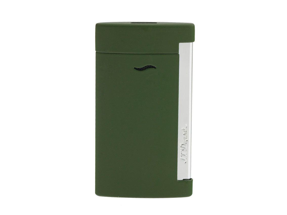 S.T. Dupont Feuerzeug Slim 7 matt khaki Chrom Ref.027747 Box&Pap. Full Set Neu