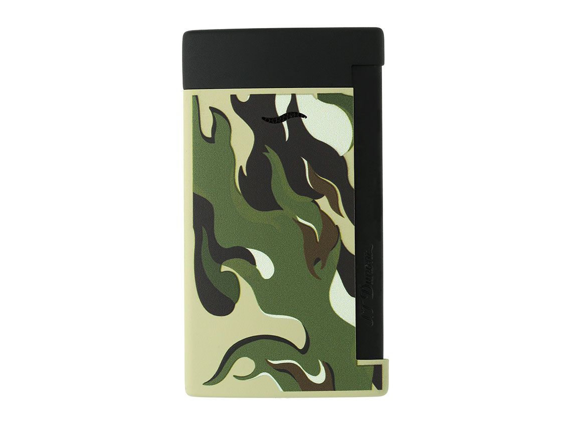 S.T. Dupont Feuerzeug Slim 7 Camouflage Grün Ref.027750G Full Set 