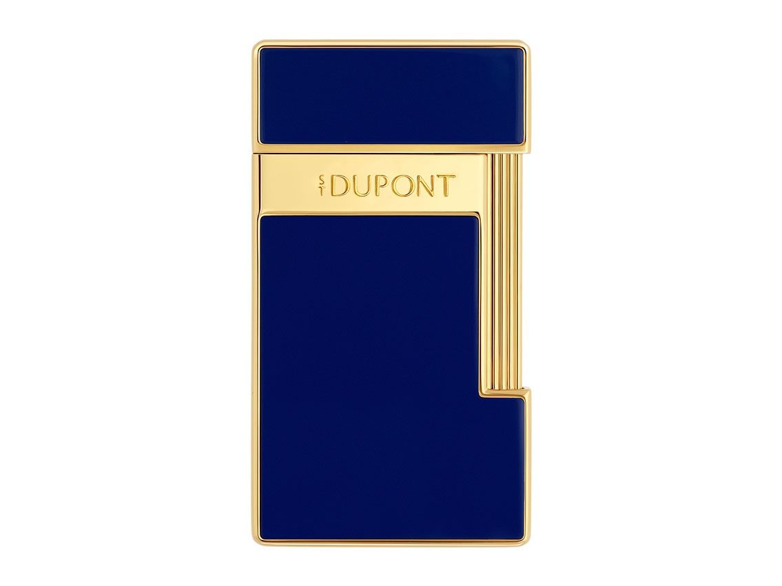 S.T. Dupont Feuerzeug Slimmy Chinalack Blau Gold Ref.028225 Full Set 