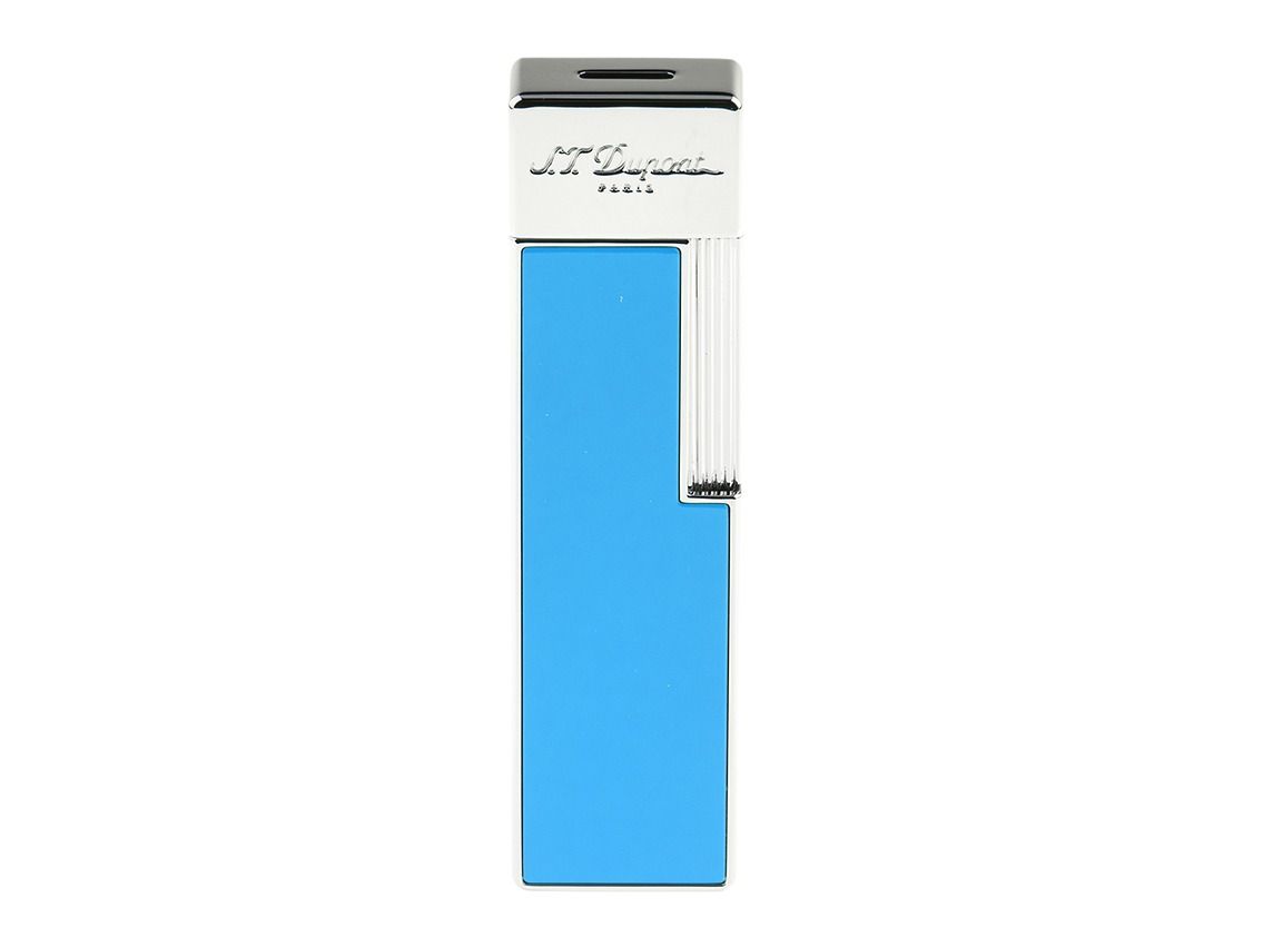 S.T. Dupont Feuerzeug Twiggy Chinalack Blue Chrome Ref.030007 Full Set