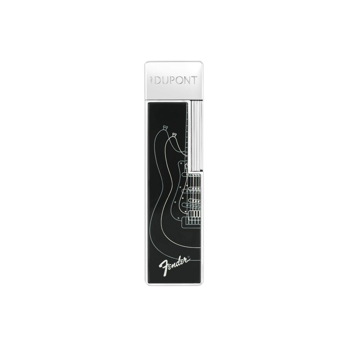 S.T. Dupont Feuerzeug Twiggy Fender Schwarz Chrome Ref.030025 Full Set 