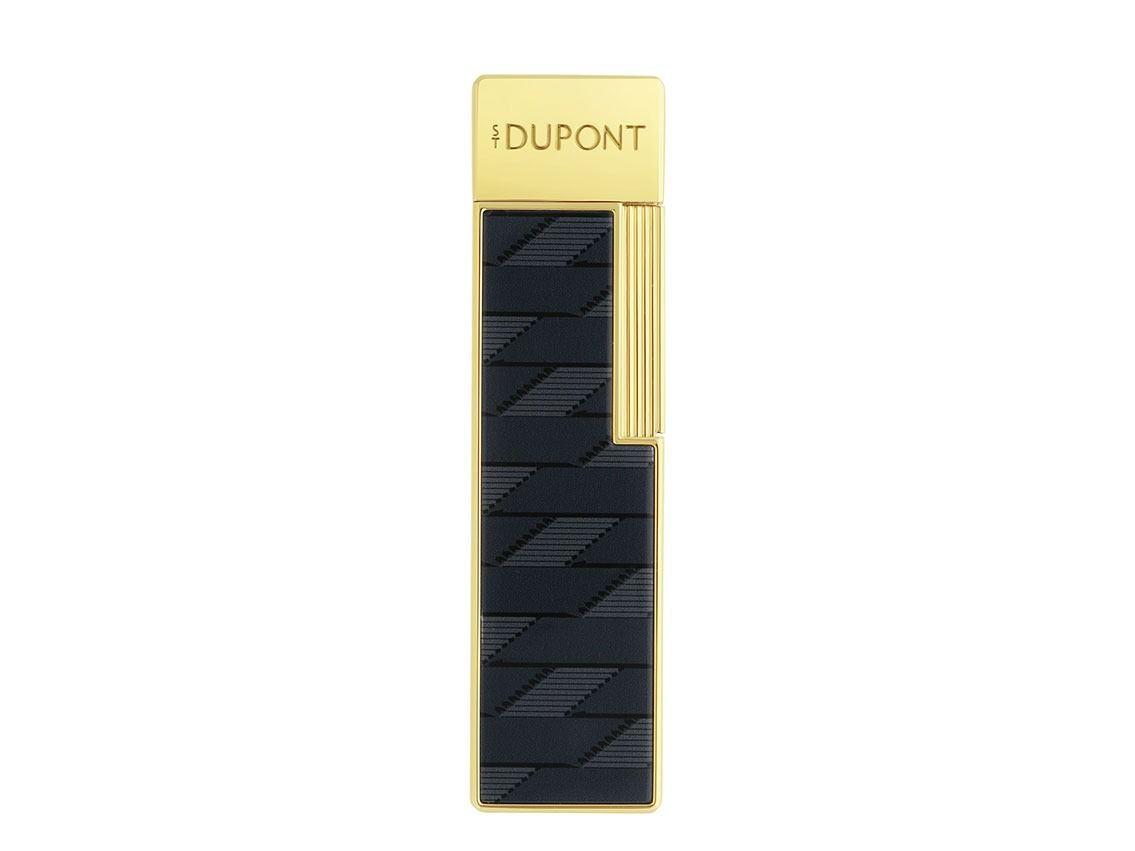 S.T. Dupont Feuerzeug Twiggy Monogram 1872 Schwarz Gold Ref.030079 Full Set