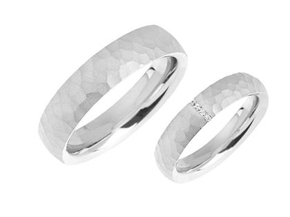 Fischer Trauring Ehering Freundschaftsring Set 600 Platin Diamanten Neu