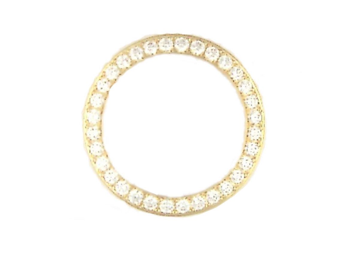 Zubehör - Lünette 18kt Gelbgold Diamanten 1,45ct 29mm Neu