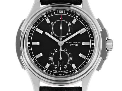 Schaumburg Watch Urbanic Stahl Automatik Chronograph Armband Leder 45mm Box&Pap. Full Set Neu
