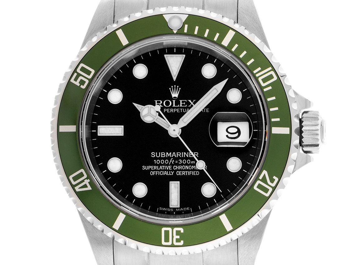 Rolex Submariner Kermit Ref.16610LV 2006 LC 100 Full Set Original Unpoliert