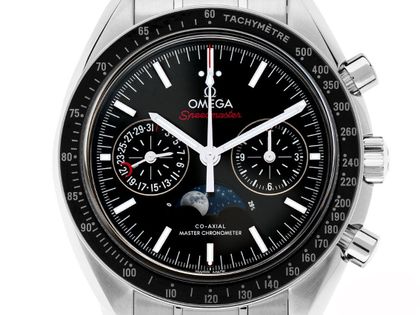 Omega Speedmaster Moonphase Co-Axial Master Chronometer Chronograph Stahl Keramik Automatik Armband Stahl 42,25mm Ref.304.30.44.52.01.001 Bj.2023 Box&Pap. Full Set Ungetragen