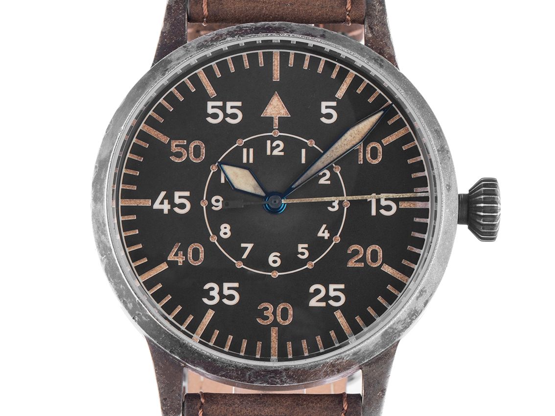 Laco Fliegeruhr Original Friedrichshafen Erbstück Stahl Automatik 45mm Box&Pap. Full Set Neu