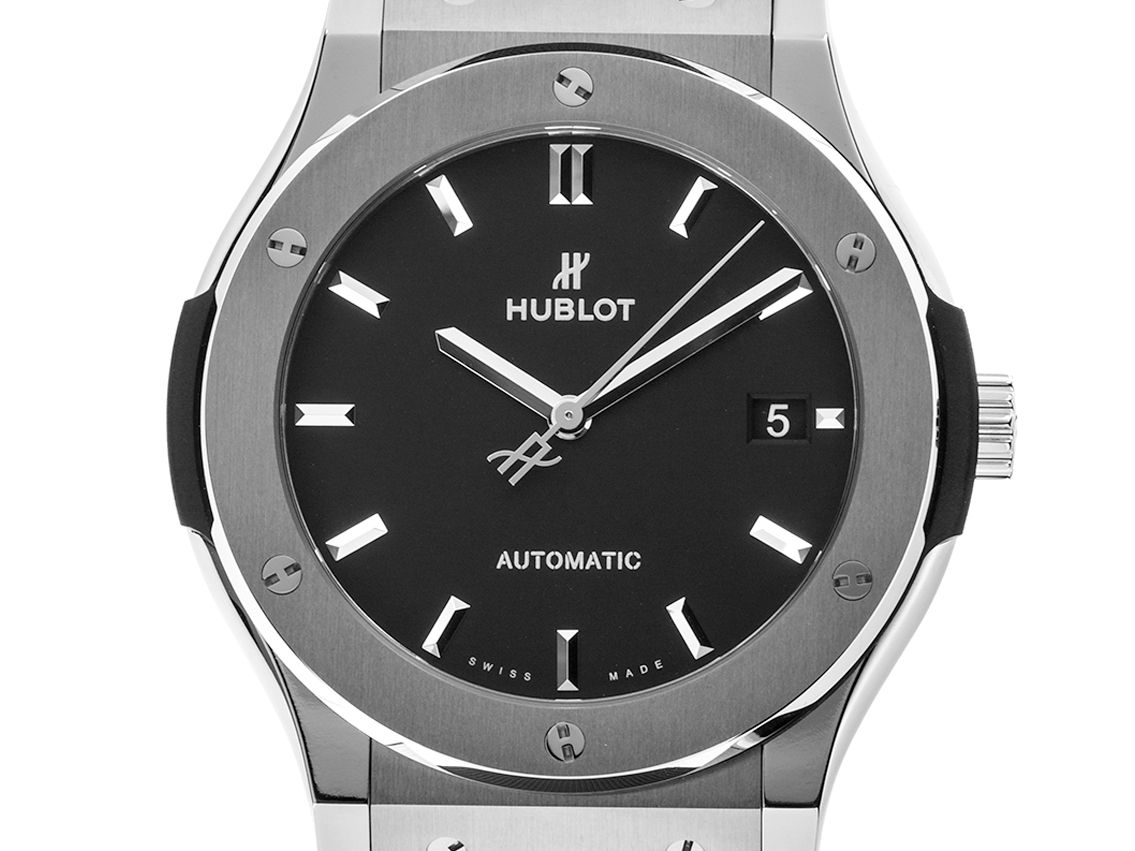 Hublot Classic Fusion Titan Automatik Armband Kautschuk Faltschließe Box&Pap. Full Set Ungetragen