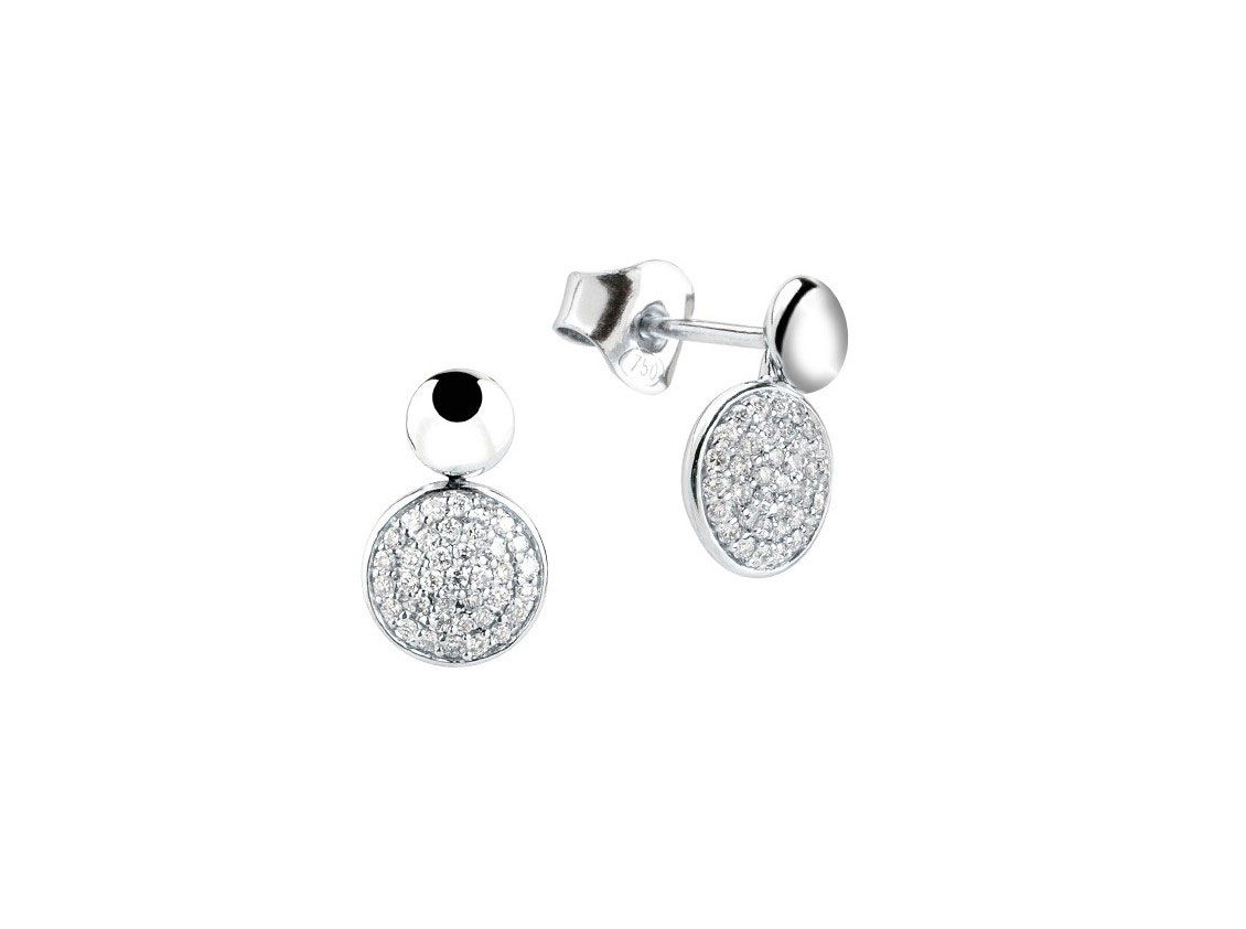 Palido Ohrstecker 18kt Weißgold 2,2g Diamanten 0,22ct