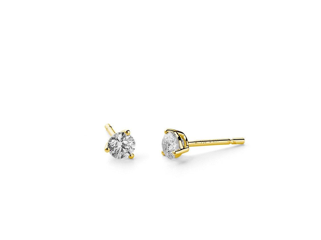 Ohrstecker Solitär 18kt Gelbgold 1,5g Diamant 0,80ct