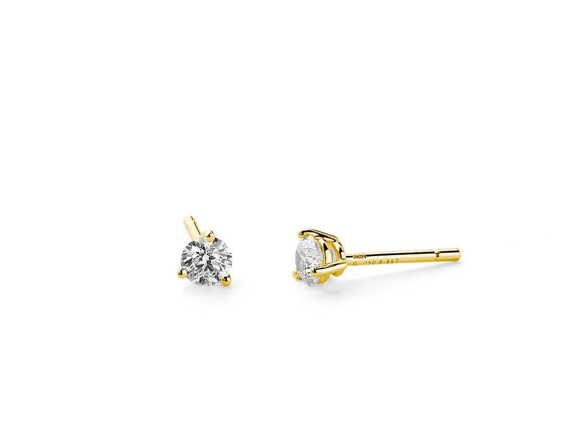 Ohrstecker Solitär 18kt Gelbgold 1,7g Diamant 1,00ct
