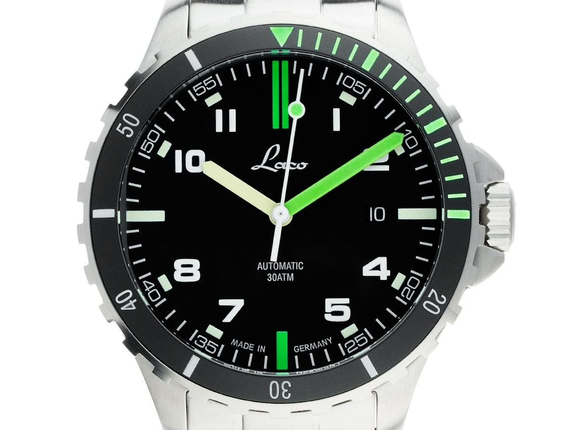 Laco Amazonas MB Stahl Automatik Armband Stahl 42mm Ref.862107.MB Box&Pap. Full Set Neu 