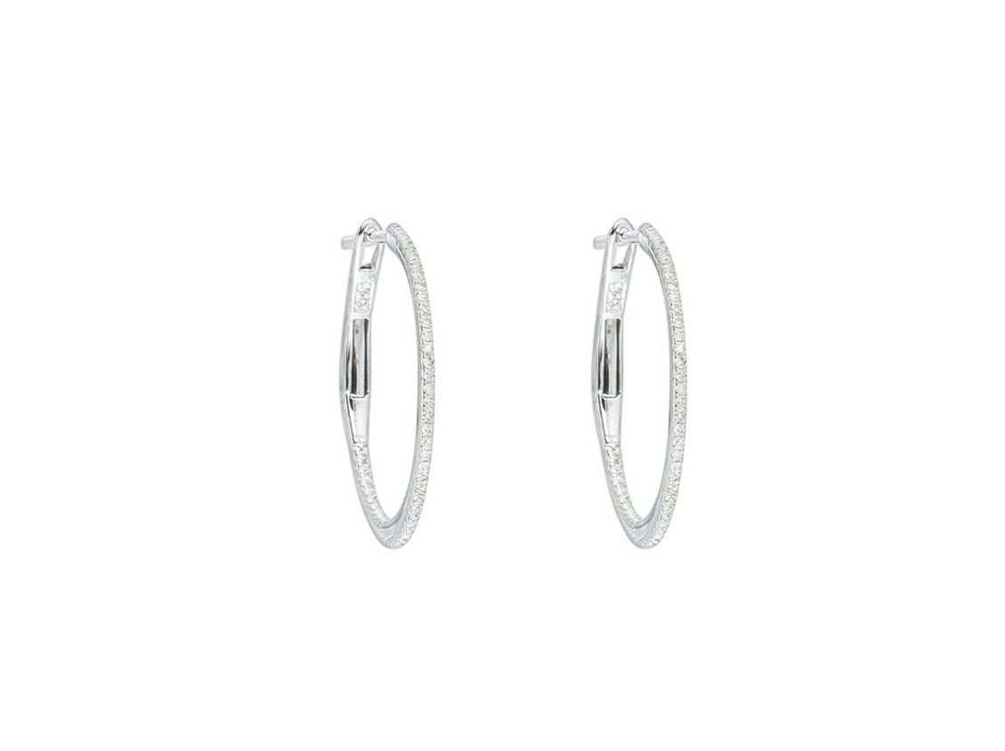Palido Ohrschmuck Creolen 18kt Weißgold 2,0g Diamanten 19mm
