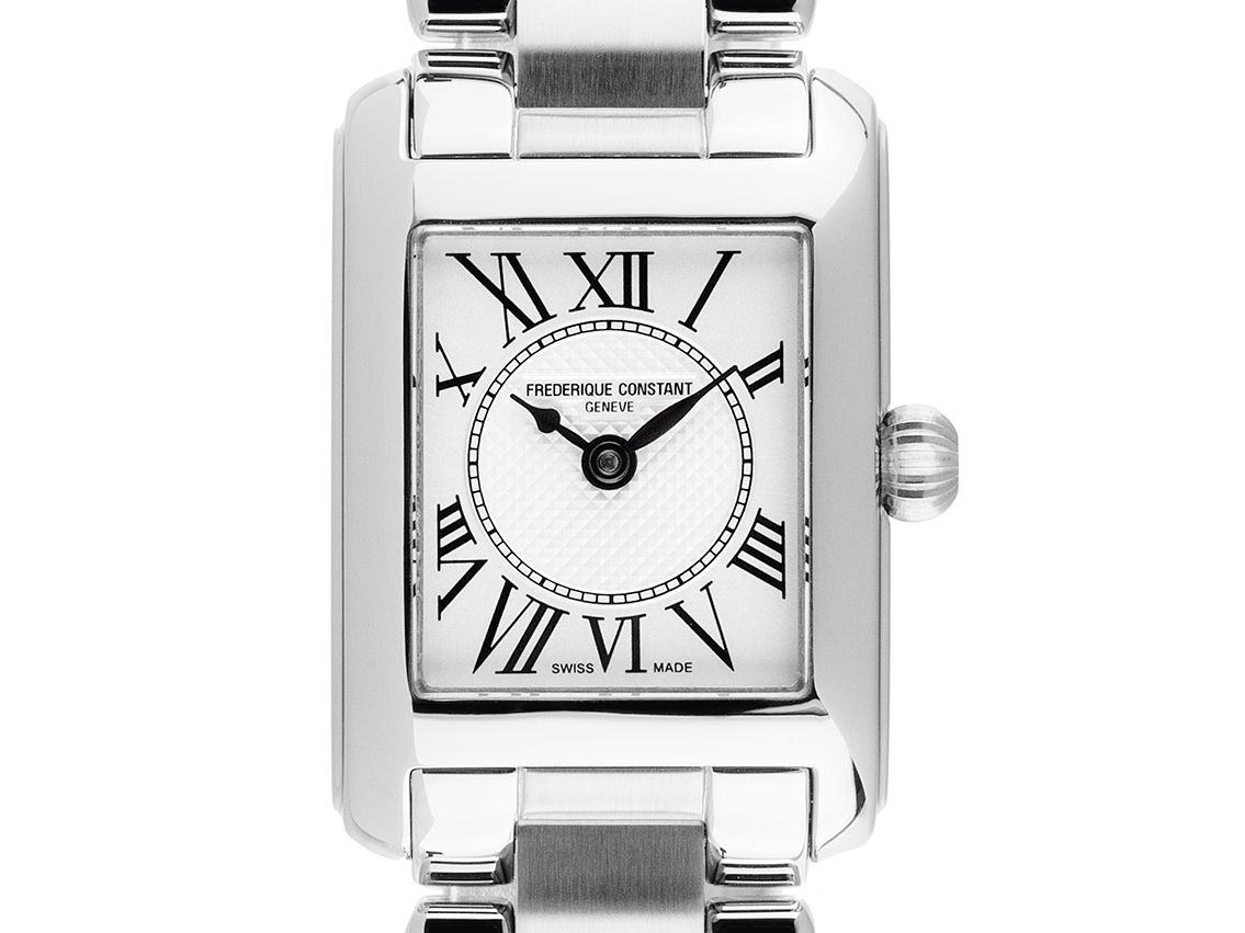 Frederique Constant Carre Ladies Stahl Quarz Armband Stahl 23x21mm Ref.FC-200MC16B Box&Pap. Full Set Neu