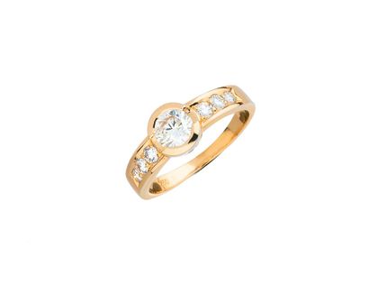 Ring Band 18kt Gelbgold Diamanten 1,05ct Handarbeit Neu