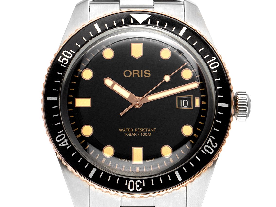 Oris Divers Sixty-Five Stahl Bronze Automatik Armband Stahl 42mm Ref.0173377074354 Box&Pap. Full Set Ungetragen