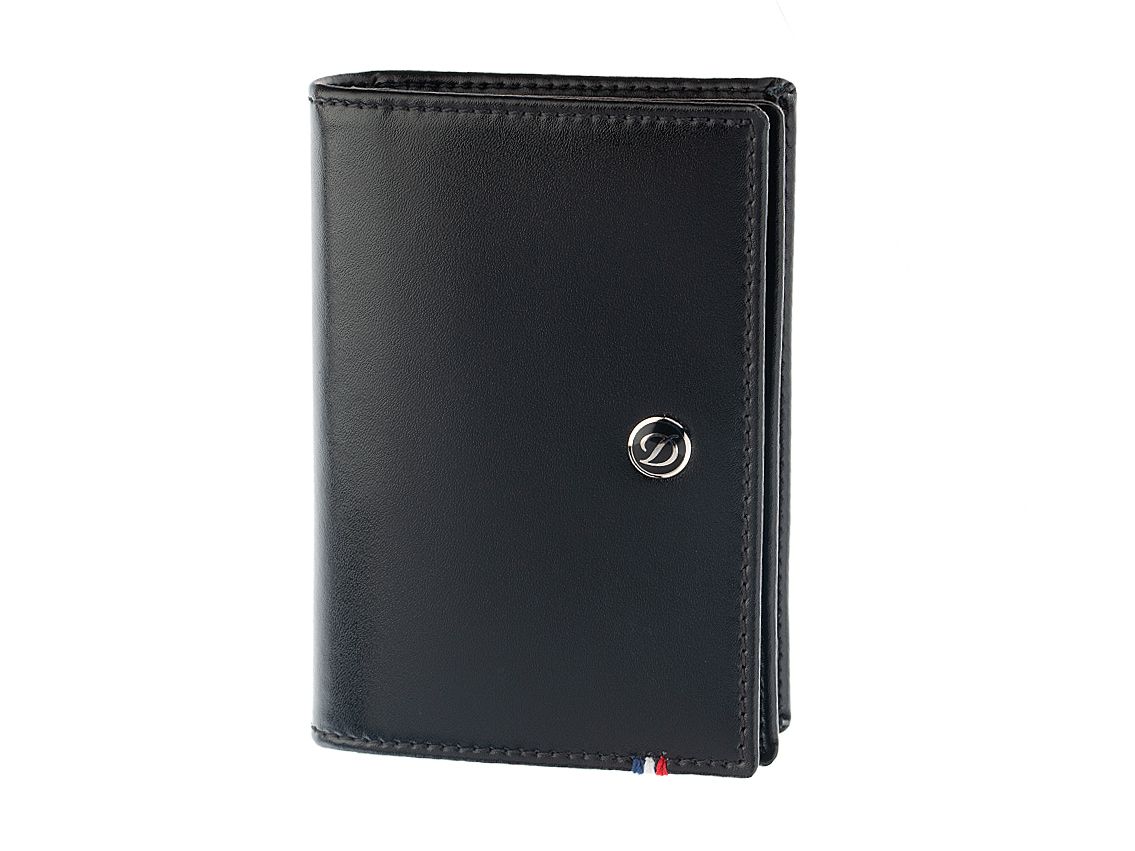 S.T. Dupont Visitenkarten Etui Linie D Black Leder Ref.180013 Full Set 