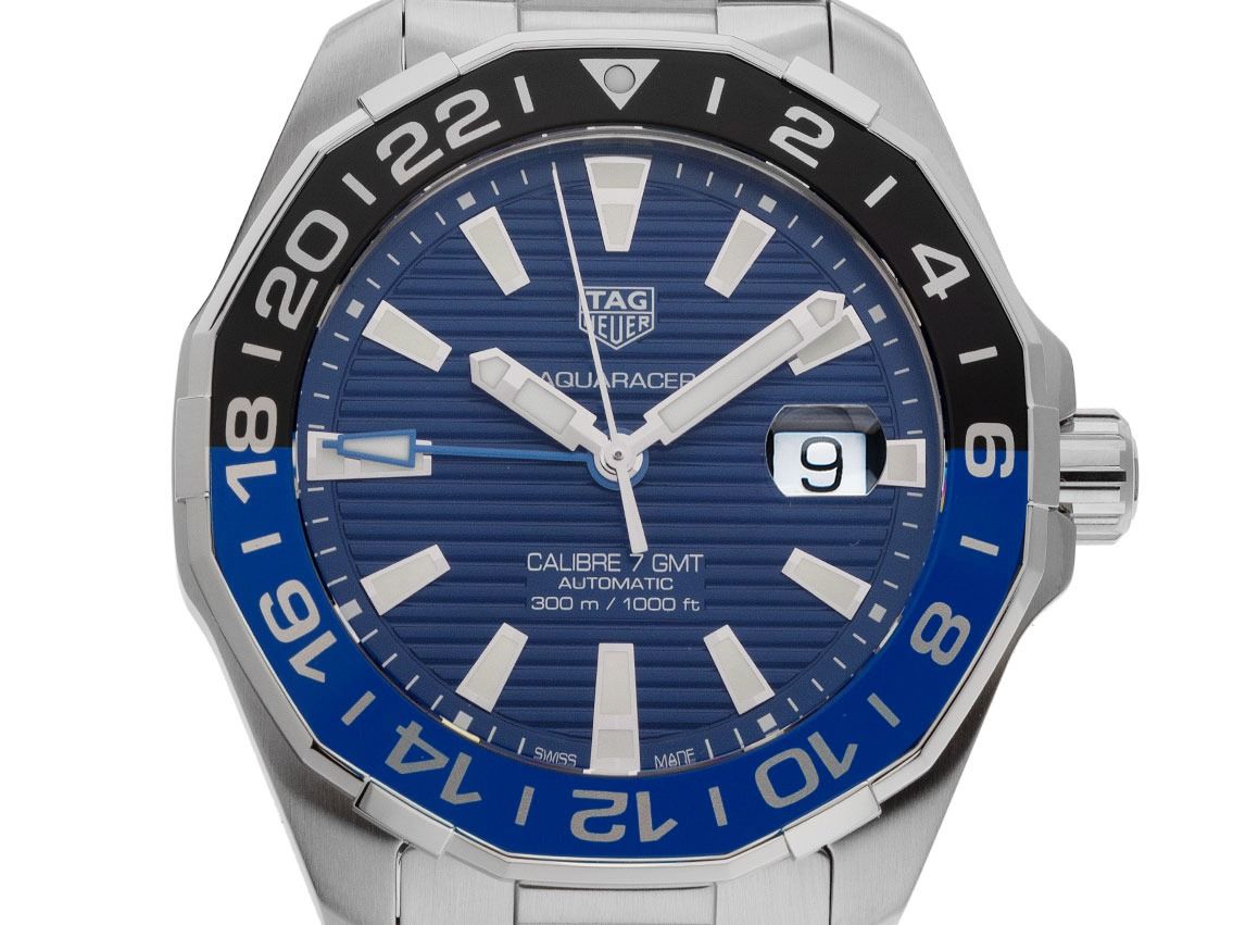 Tag Heuer Aquaracer Calibre 7 GMT Ref.WAY201T.BA0927 Bj.2022 Full Set sehr gut Vintage
