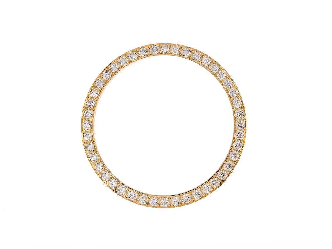 Zubehör - Lünette 18kt Gelbgold 3,0g Diamanten 0,88ct 31mm 
