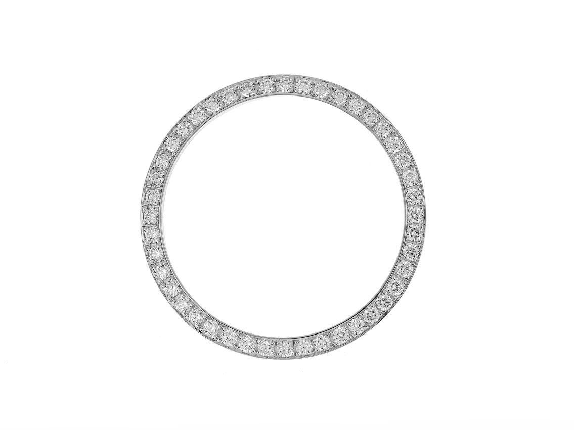 Zubehör - Lünette 18kt Weißgold Diamanten 0,88ct 31mm