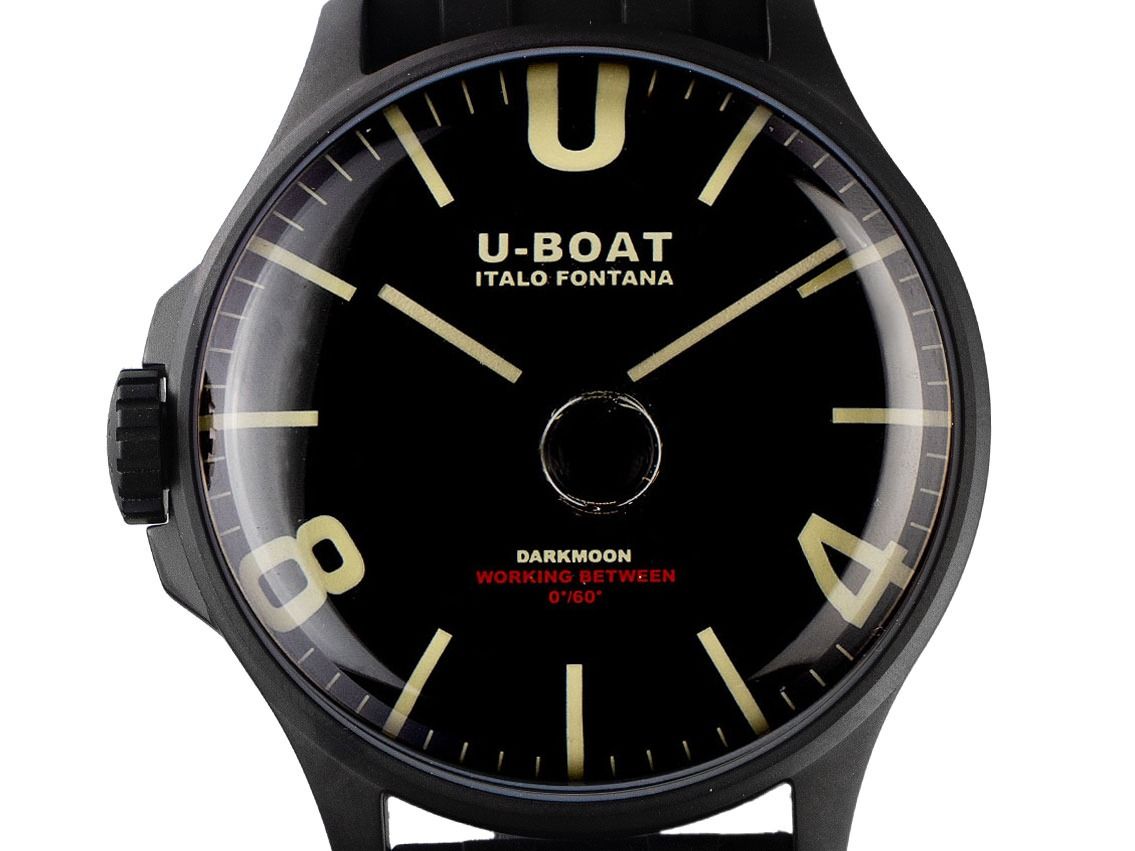 U-Boat Darkmoon BK schwarz PVD Ref.8464/D Full Set Neu 