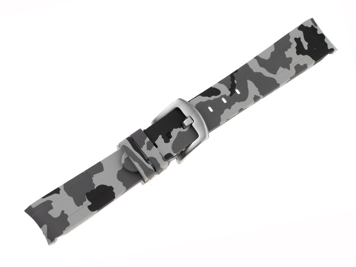 Tempomat Zubehör Armband Kautschuk Camouflage 20mm passend für Rolex, Omega und Tudor Neu