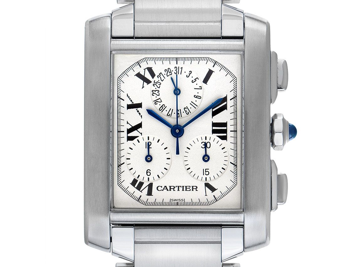 Cartier Tank Francaise GM Großes Modell Ref.2303 2004 Box&Beschreibung sehr gut Vintage