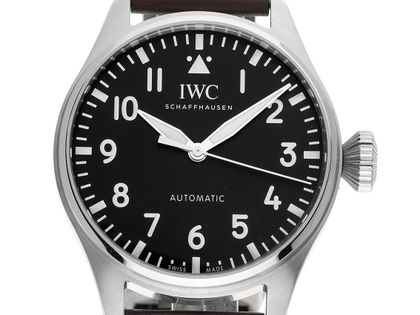 IWC Big Pilot´s Watch Stahl Automatik Armband Leder Faltschließe 43mm Ref.IW329301 Bj.2023 Box&Pap. Full Set Ungetragen