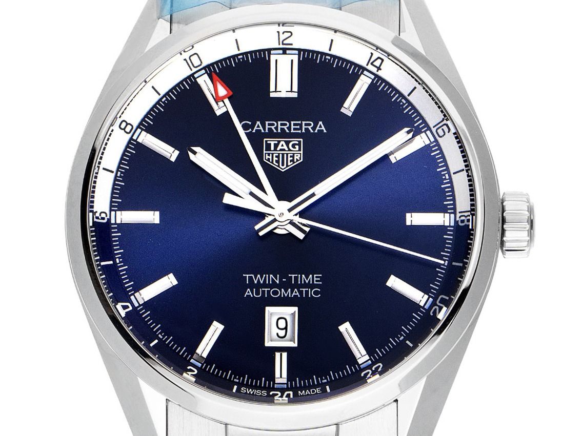 Tag Heuer Carrera Twin Time Edelstahl Armand Edelstahl 41mm Ungetragen 10000077116 Germany Watch