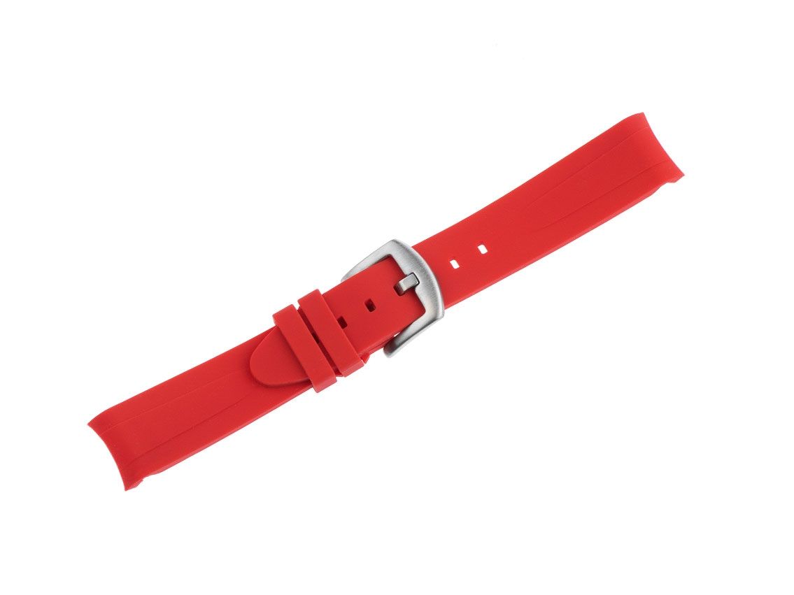 Tempomat Zubehör Armband Kautschuk Rot 20mm passend für Rolex Omega und Tudor Neu