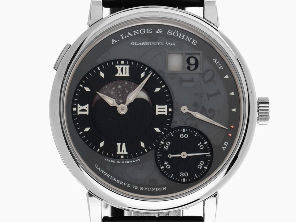 A. Lange & Söhne Große Lange 1 Mondphase Lumen Ref.139.035F 2017 Full Set Original unpoliert 
