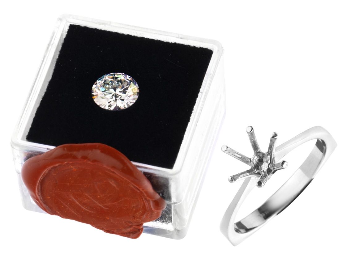 Ring Solitär 14kt Weißgold 3,4g Diamant 1,53ct mit DPL Zertifikat