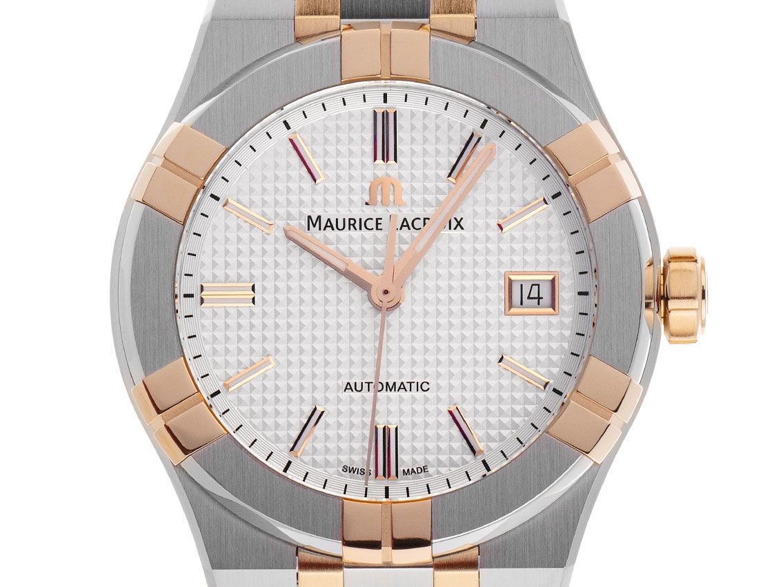 Maurice Lacroix Aikon Gents Stahl Roségold Automatik Armband Stahl Roségold 39mm Box&Pap. Full Set Neu  