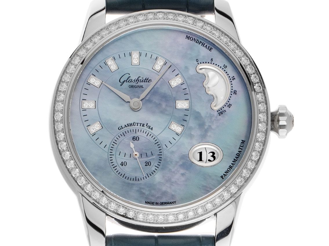 Glashütte Original PanoMaticLunar Großdatum Ref.1-90-12-03-12-02 Full Set Ungetragen 