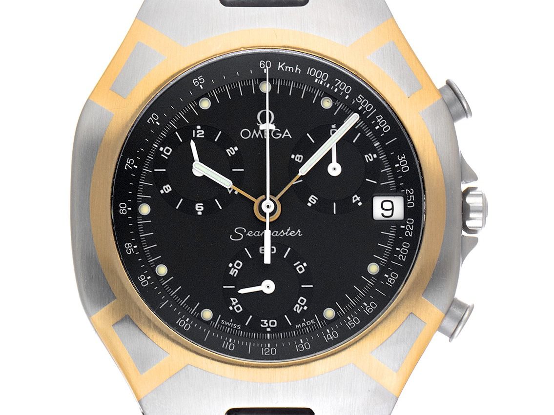 Omega Seamaster Polaris Big Size Olympia Barcelona Ref.386.1031.1 1992 Box&Beschreibung sehr gut Vintage