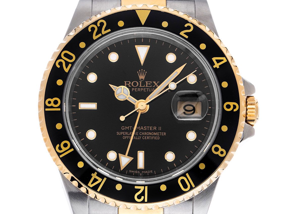 Rolex GMT Master II no hole Ref.16713T 2005 Full Set sehr gut Vintage 
