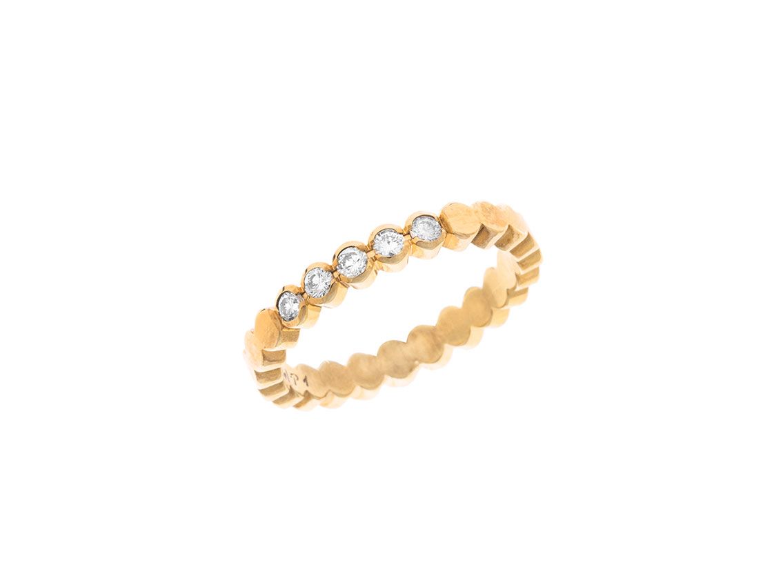 Ring 14kt Gelbgold Diamanten 0,20ct 3,7g 