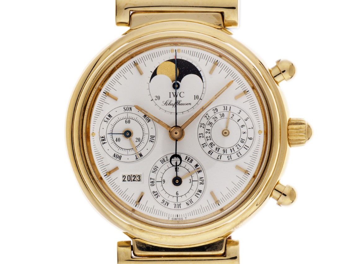IWC Da Vinci Ewiger Kalender Ref.IW3750 1998 Full Set original Vintage Unpoliert