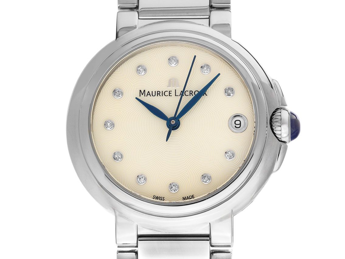 Maurice Lacroix Fiaba Date Stahl Diamanten Quarz Armband Stahl 32mm Ref.FA1004-SS002-170-1 Box&Pap. Full Set Neu