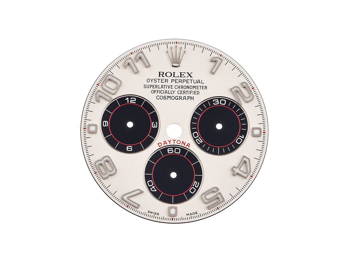 Rolex Zubehör - Zifferblatt Daytona Silver Racing Dial 40mm Vintage Ref.116509