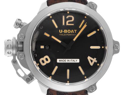 U-Boat Capsule Stahl Automatik Armband Leder Limitiert 45mm Ref.8809 Box&Pap. Full Set Neu