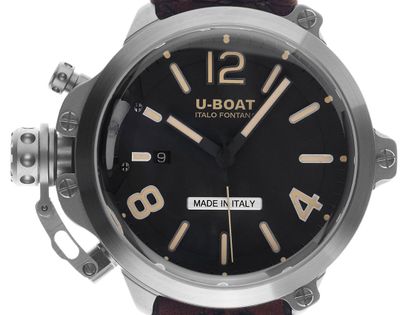 U-Boat Capsule Stahl Automatik Armband Leder Limitiert 50mm Ref.8807 Box&Pap. Full Set Neu