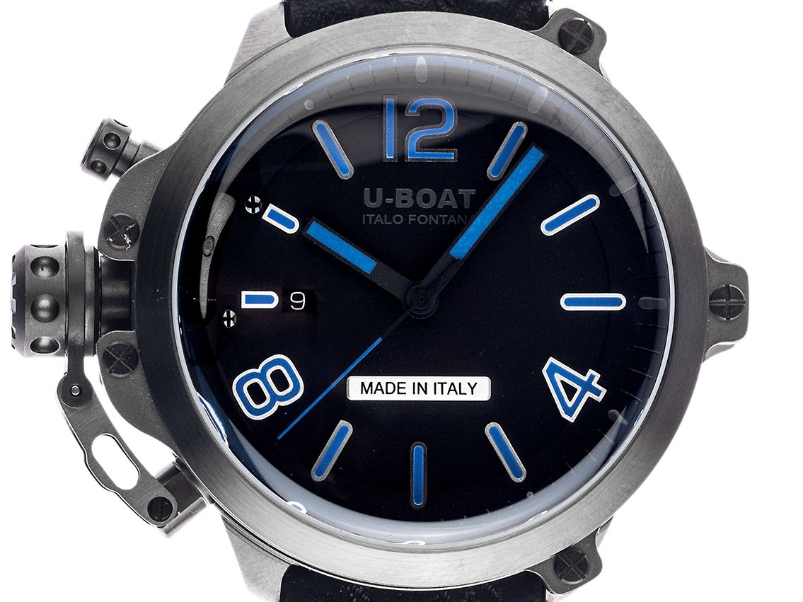 U-Boat Capsule Stahl PVD Automatik Armband Leder Limitiert 50mm Ref.8806 Box&Pap. Full Set Neu